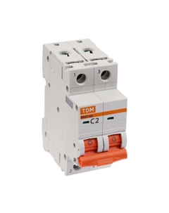 Выключатель автоматический TDM ВА47-60, 2п, 2 А, 6 кА, C, SQ0223-0085 Tdm electric
