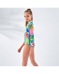 Купальник слитный детский с рукавами, рост 134-140 см Minaku