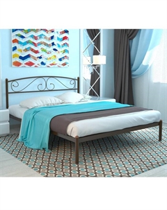 Кровать двуспальная «Вероника», 1400×1900 мм, металл, цвет коричневый Милсон