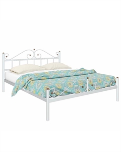 Кровать односпальная «Диана Плюс», 1200×2000 мм, металл, цвет белый Милсон