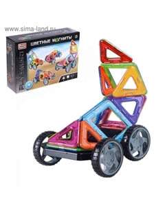 Конструктор магнитный «Цветные магниты», 16 деталей Play smart