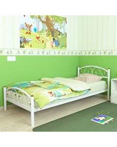 Кровать односпальная «Вероника Мини Плюс», 900×1900 мм, металл, цвет белый Милсон