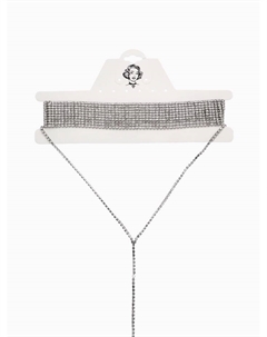 Чокер «Грация искр» узкий, цвет белый в серебре, L=31 см Qf