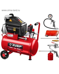 Компрессор «» КП-200-24 Н6, воздушный, безмасляный, 1500 Вт, 24 л, 200 л/мин Зубр