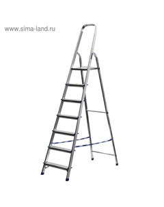 Стремянка «» 38801-7, алюминиевая, 145 см, 7 ступеней Сибин