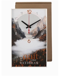 Часы-картина настенные, интерьерные "Горы", плавный ход, 57 х 35 х 4 см Timebox