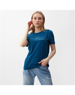 Футболка женская, цвет тёмно-бирюзовый, размер 46 Be friends