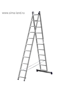 Лестница «» 38823-11, двухсекционная, 11 ступеней Сибин