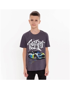 Футболка для мальчика, цвет тёмно-серый, рост 158 см Luneva