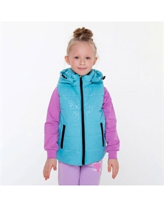 Жилет для девочки, цвет голубой, рост 128 см Текстильторг