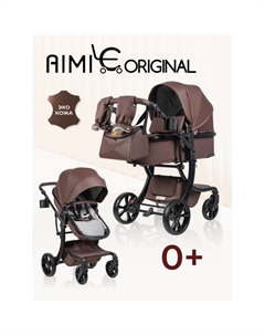 Коляска трансформер Aimile Original Autumn AA-7, цвет chocolate Farfello