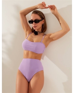 Купальник раздельный с топом женский, лиловый, размер 48 Minaku