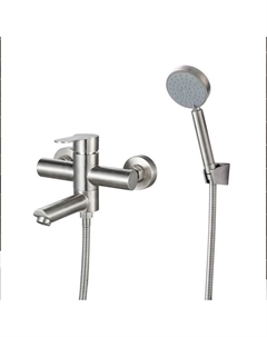 Смеситель для ванны RMS SUS124-009E, однорычажный, с душевой лейкой, хром Ростовская мануфактура сантехники