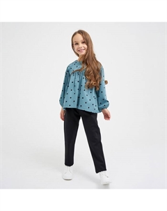 Брюки для девочки, цвет чёрный, рост 110 см Msk-bear