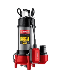 Насос фекальный «ЗУБР» НПФ-450-Р, 450 Вт, 133 л/мин, напор 8 м, с режущим механизмом Зубр