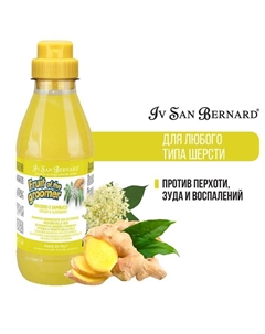 Шампунь Fruit of the Groomer Ginger&Elderbery для любого типа шерсти против раздражен Iv san bernard