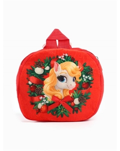 Рюкзак детский новогодний «Лошадка с бантиком» Nazamok kids