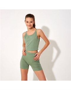 Топ на бретелях женский : Basic line, оливковый, размер 42 Minaku