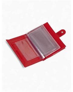 Обложка для документов 3 в 1,, на кнопке: для автодокументов, паспорта, купюр, красная Textura