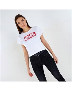 Футболка укороченная «Marvel» Мстители, цвет белый Kaftan