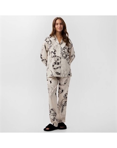 Пижама новогодняя женская «Змея», размер 52-54, бежевый Kaftan