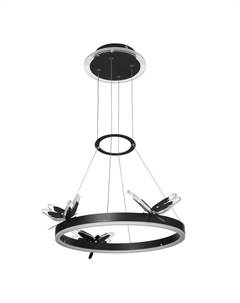 Люстра «Стрекоза»LED 48 Вт 3000-6000К черный 52×52×80 см Bayerlux