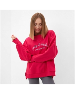 Свитшот женский : SPORTY & STYLISH, фуксия, размер 48 Minaku