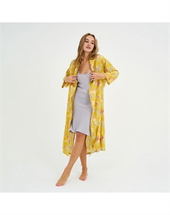 Комплект (халат и комбинация), 40-42, жел/сер Kaftan