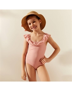 Купальник слитный детский, пудровый, рост 134-140 см Minaku