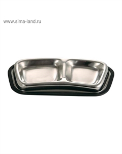 Миска металлическая двойная, 120/140 мл Triol