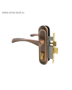 Замок врезной «» Россия 103/50 AC, с ручкой, цвет старая медь Стандарт
