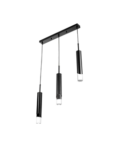 Светильник подвесной «Комус» 3хLED 18 Вт 4000К черный 50×5×30-180 см Bayerlux