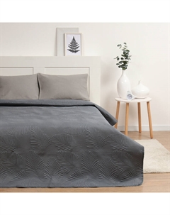 Покрывало 1.5-спальное «Листопад», размер 150×225 см, тёмно-серое Marianna
