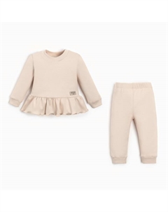 Костюм детский (джемпер, брюки), бежевый, рост 80-86 см Minaku