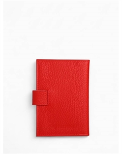 Обложка для автодокументов, на кнопке, алая Textura