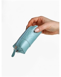 Ключница карманная на молнии, с кольцом, размер 12.5×4.5×3.5 см, голубая Textura