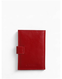 Обложка для автодокументов, на кнопке, красная Textura