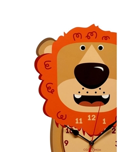 Часы настенные детские "Лев", бесшумные, с маятником, 24х43 см, АА Соломон