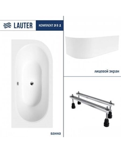 Bliss 160х75 L 21201061L (с ножками и лицевым экраном) Lauter