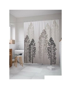 Шторка-занавеска для ванны Деревья в тумане sc_19688 Joyarty