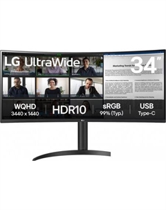Монитор UltraWide 34WR55QK-B Lg