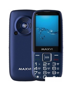 Кнопочный телефон Maxvi B32 (синий)
