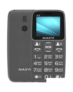 Кнопочный телефон Maxvi B110 (серый)