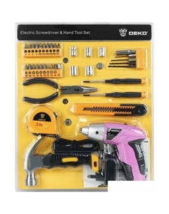 Электроотвертка DKS4 SET 36 063-4109 (с 1-им АКБ, набор оснастки) Deko