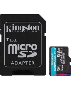 Карта памяти Canvas Go! microSDXC 128GB SDCG4/128GB (с адаптером) Kingston