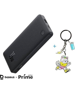 Внешний аккумулятор Airpow Lite Power Bank 15W 10000mAh P10067500123-00 (черный) + брендированный брелок Baseus