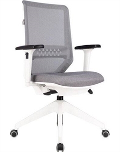 Офисное кресло MC-W611NL (серый TW-04/ткань 38-417/пластик белый) Бюрократ