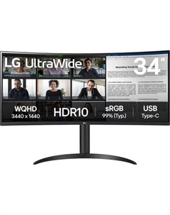 Монитор UltraWide 34WR55QK-B Lg