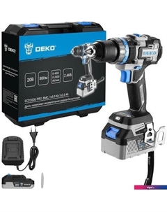 Ударная дрель-шуруповерт GCD20DU PRO 083-1107 (с 2-мя АКБ, кейс) Deko