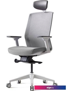 Кресло J1 White Pl с подголовником (серый) Bestuhl